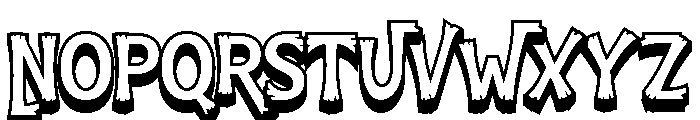 Calathea 3D Extrude Font LOWERCASE