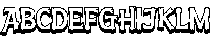 Calathea-3DExtrude Font UPPERCASE