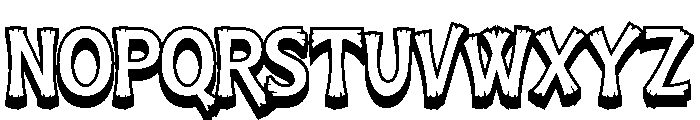 Calathea-3DExtrude Font UPPERCASE