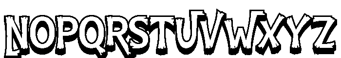 Calathea-3DExtrude Font LOWERCASE