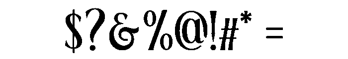 Caldris Display Font OTHER CHARS