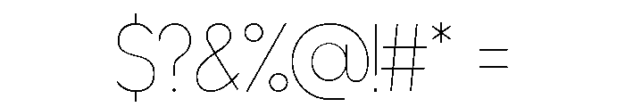 Calendula Thin Font OTHER CHARS