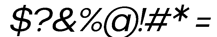 Caliro Italic Font OTHER CHARS