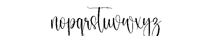 Calista Signature Font LOWERCASE