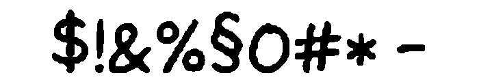 Calligra Regular Font OTHER CHARS