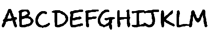 Calligra Regular Font UPPERCASE