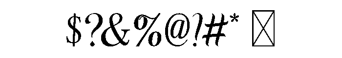 Calligraphic Modern Font OTHER CHARS