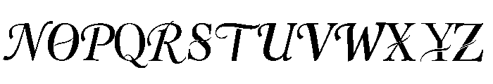 Calligraphic Modern Font UPPERCASE