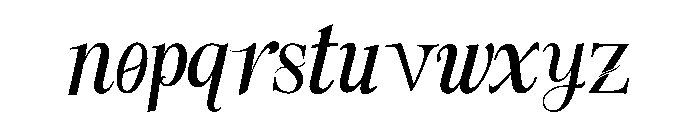Calligraphic Modern Font LOWERCASE