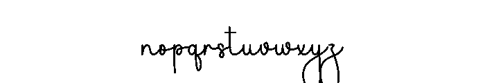 Calligraphy Capital Font LOWERCASE