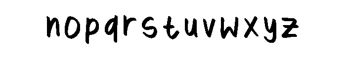 Calm Letters Regular Font LOWERCASE