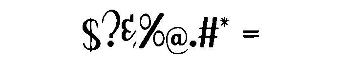 Calmbound Font OTHER CHARS