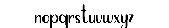 Calmbound Font LOWERCASE