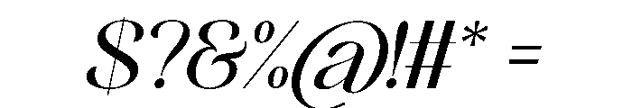 Calming Motion Italic Font OTHER CHARS