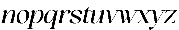 Calming Motion Italic Font LOWERCASE