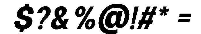 Calven Bold Italic Font OTHER CHARS