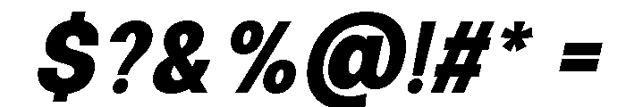 Calven Extra Bold Italic Font OTHER CHARS