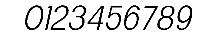Calven Extra Light Italic Font OTHER CHARS