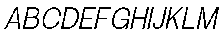 Calven Extra Light Italic Font UPPERCASE