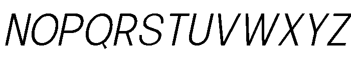 Calven Extra Light Italic Font UPPERCASE