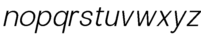 Calven Extra Light Italic Font LOWERCASE