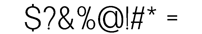 Calven Extra Light Font OTHER CHARS