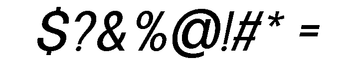 Calven Italic Font OTHER CHARS