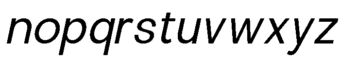 Calven Light Italic Font LOWERCASE
