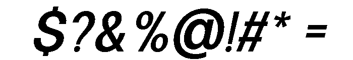 Calven Medium Italic Font OTHER CHARS