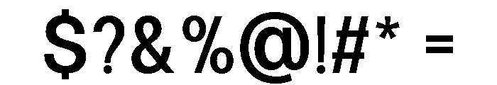 Calven Medium Font OTHER CHARS
