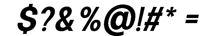Calven Semi Bold Italic Font OTHER CHARS