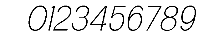 Calven Thin Italic Font OTHER CHARS