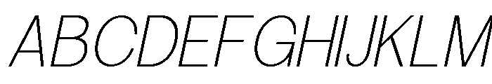 Calven Thin Italic Font UPPERCASE