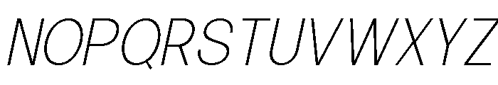 Calven Thin Italic Font UPPERCASE