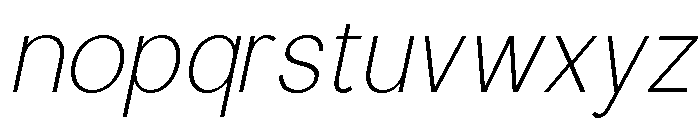 Calven Thin Italic Font LOWERCASE