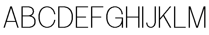 Calven Thin Font UPPERCASE