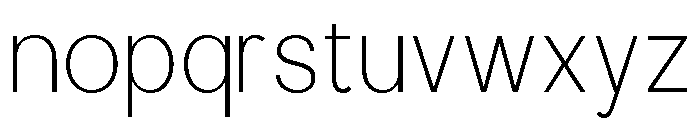 Calven Thin Font LOWERCASE