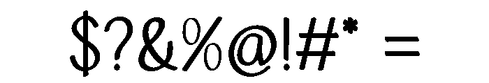 CalveroReguler-Regular Font OTHER CHARS