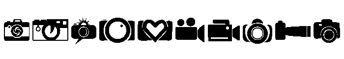 Camera Icon Collection Font OTHER CHARS