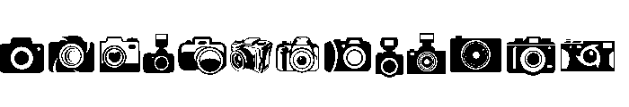 Camera Icon Collection Font UPPERCASE
