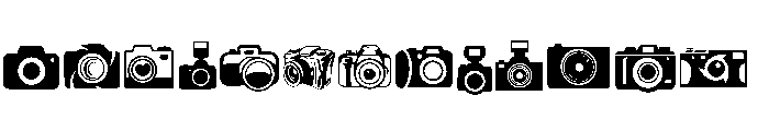 Camera Icon Collection Font LOWERCASE