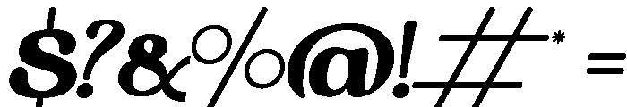 Camheon Italic Font OTHER CHARS