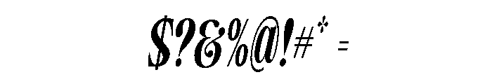 Camiron Condensed Slant Font OTHER CHARS