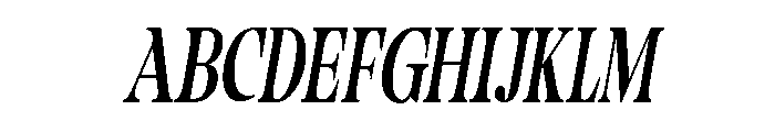 Camiron Condensed Slant Font UPPERCASE