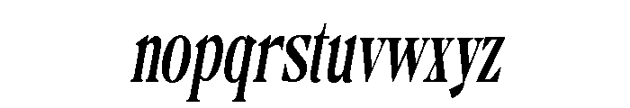 Camiron Condensed Slant Font LOWERCASE