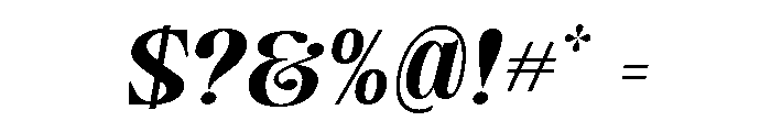 Camiron Expanded Slant Font OTHER CHARS