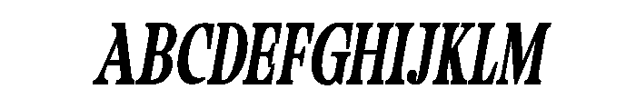 Camiron Grade Condensed Slant Font UPPERCASE