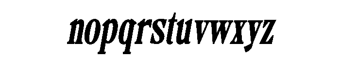 Camiron Grade Condensed Slant Font LOWERCASE