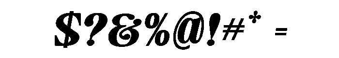 Camiron Grade Expanded Slant Font OTHER CHARS