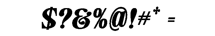 Camiron Grade SemExp Slant Font OTHER CHARS